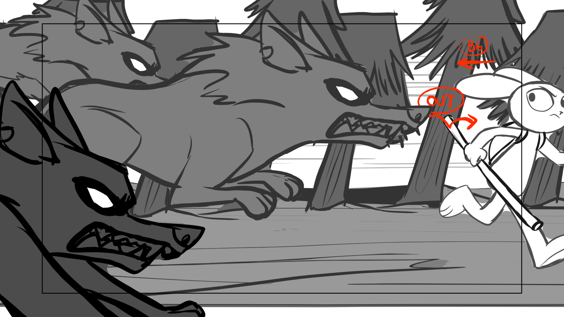 Venom Wars — Escena 8, panel 3, storyboard by Melissa Ballesteros